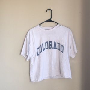 White and blue Colorado t shirt